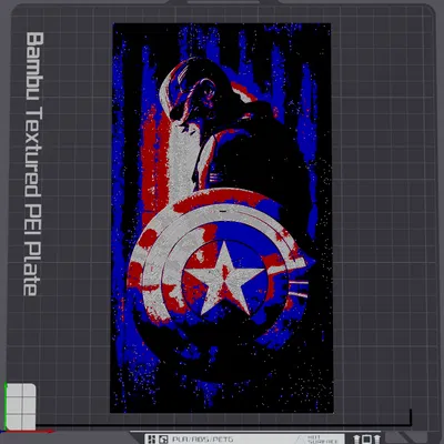 Tranh Captain America Hue Forge