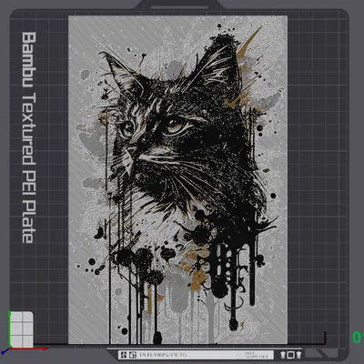 Tranh tô màu 3D hình con mèo / chat