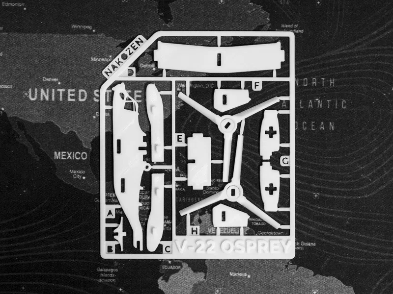 V-22 Osprey Kit Card - Mô Hình Máy Bay Cánh Quạt Nghiêng - Image 2