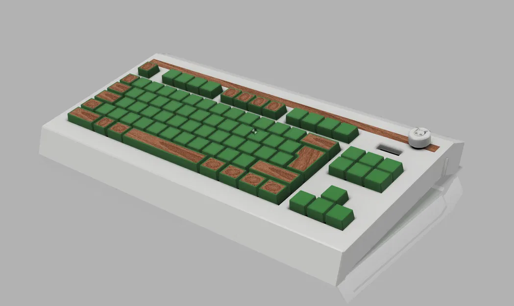 Bàn phím với chi tiết gỗ - Image 1