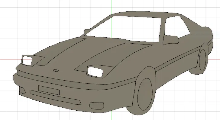 Mô Hình Toyota Supra MK3 Silhouette Treo Tường - Image 1