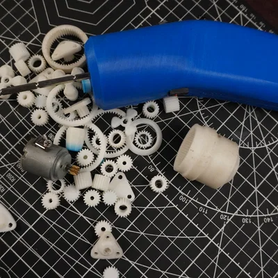 Tua vít điện in 3D kèm hộp số hành tinh