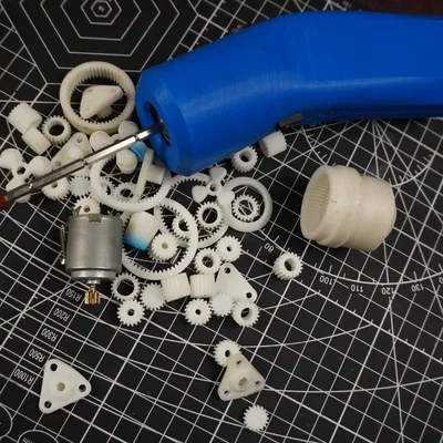 Tua vít điện in 3D kèm hộp số hành tinh