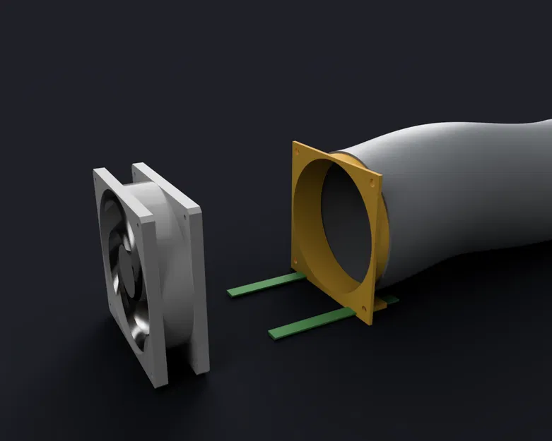 Đầu nối quạt 80mm cho ống thông gió mềm - Image 1