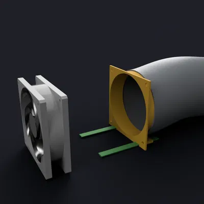 Đầu nối quạt 80mm cho ống thông gió mềm