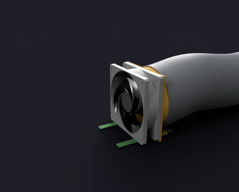 Đầu nối quạt 80mm cho ống thông gió mềm - Image 2