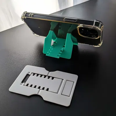 Giá đỡ điện thoại siêu mỏng cỡ thẻ ATM (in liền). Chỉ 5g nhựa!