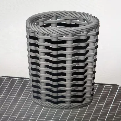 Ống Cắm Bút Dệt Nhiều Màu - Bản Cao