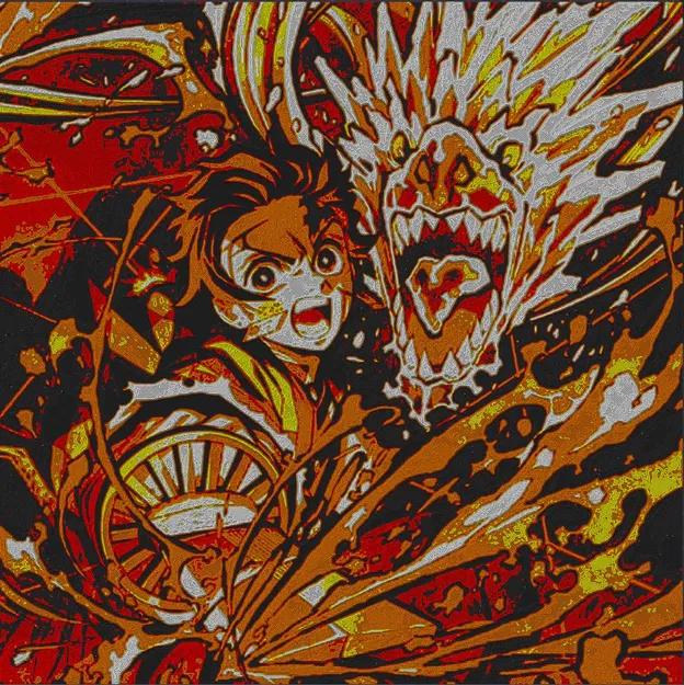 Mô hình 3D "Demon Slayer - Tanjiro HueForge" - Image 1