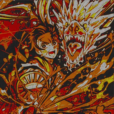 Mô hình 3D "Demon Slayer - Tanjiro HueForge"