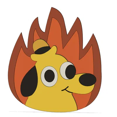 Mô Hình Meme "This Is Fine"