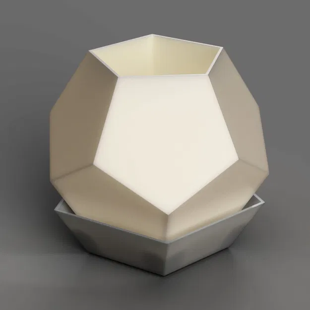 Chậu Hoa Dodecahedron Có Đĩa Hứng - Image 11