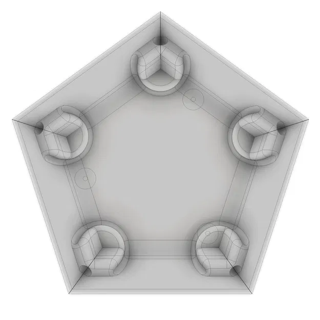 Chậu Hoa Dodecahedron Có Đĩa Hứng - Image 16