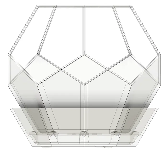 Chậu Hoa Hình Dodecahedron Có Đế Lót - Image 10