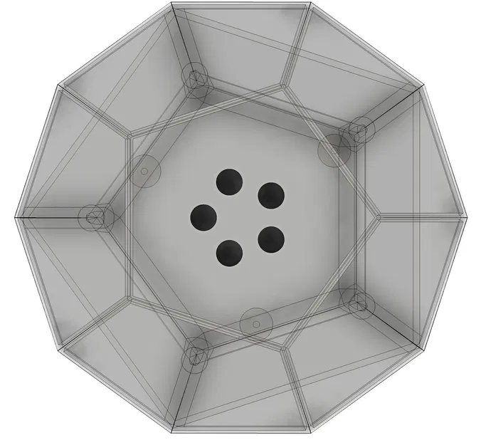 Chậu Hoa Hình Dodecahedron Có Đế Lót - Image 11