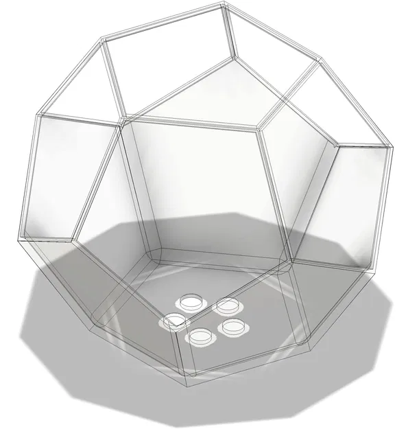 Chậu Hoa Hình Dodecahedron Có Đế Lót - Image 16