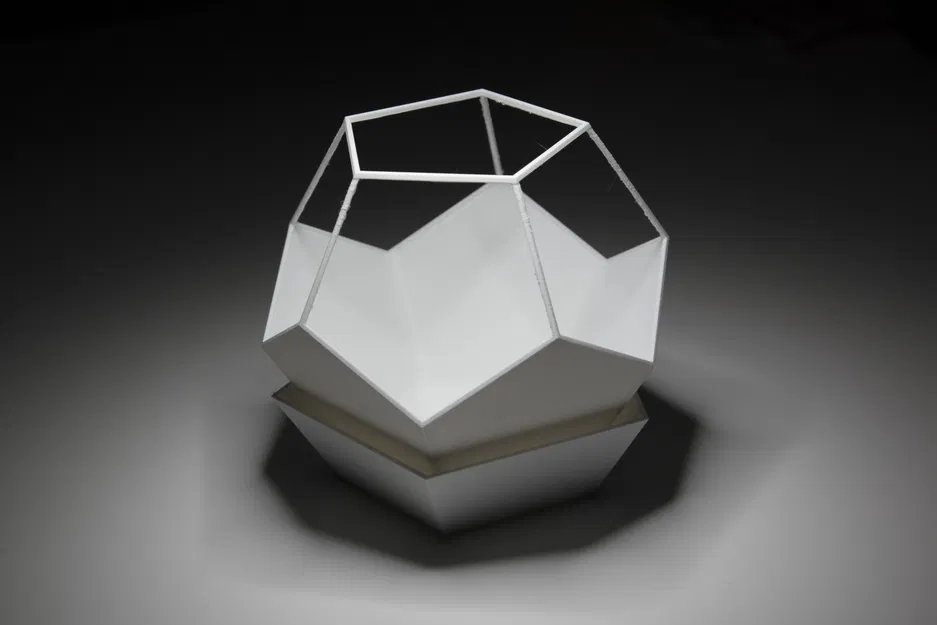 Chậu Hoa Hình Dodecahedron Có Đế Lót - Image 17