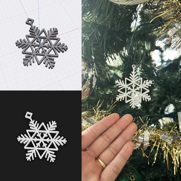 Bông Tuyết Trang Trí Cây Thông Noel | Mặt Dây Chuyền Bông Tuyết | Phụ Kiện Cây Thông Noel - Image 1