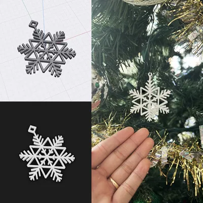 Bông Tuyết Trang Trí Cây Thông Noel | Mặt Dây Chuyền Bông Tuyết | Phụ Kiện Cây Thông Noel