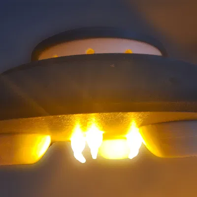 Đĩa bay (UFO) Phong Cách Thập Niên 50 (Có Đèn Nến)