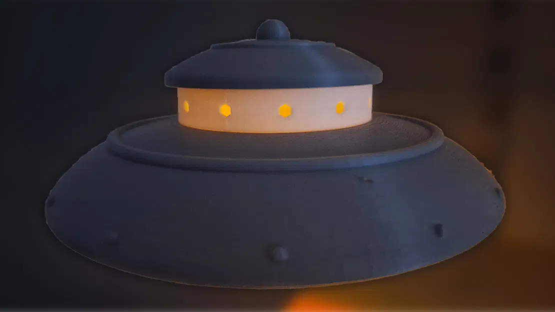 Đĩa bay (UFO) Phong Cách Thập Niên 50 (Có Đèn Nến) - Image 2