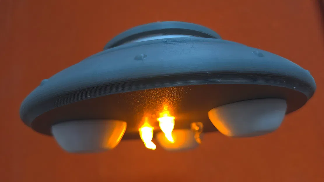 Đĩa bay (UFO) Phong Cách Thập Niên 50 (Có Đèn Nến) - Image 4