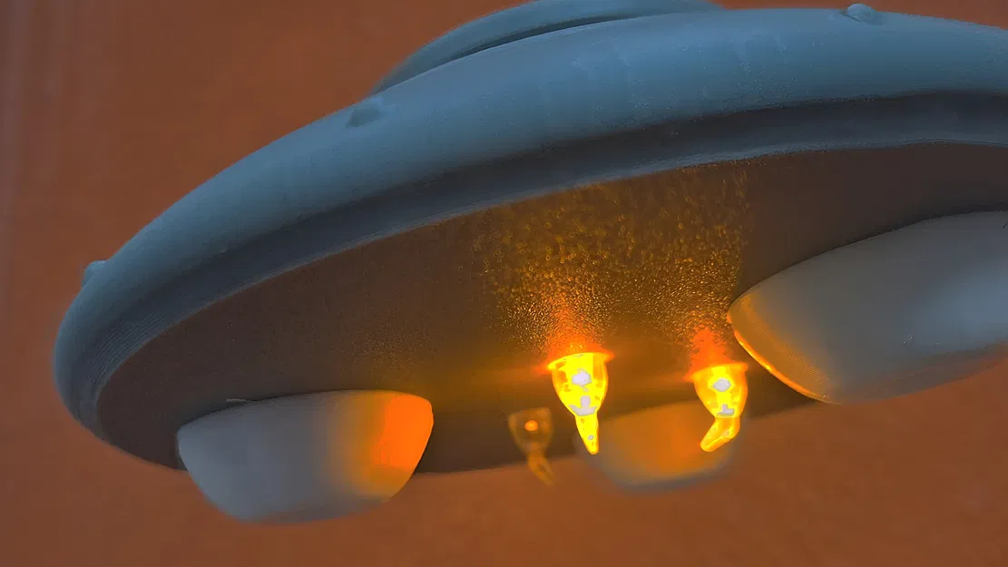 Đĩa bay (UFO) Phong Cách Thập Niên 50 (Có Đèn Nến) - Image 6