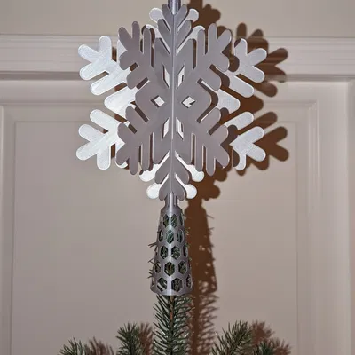 Đồ Trang Trí Đỉnh Cây Thông Hình Bông Tuyết