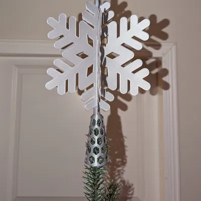 Đồ Trang Trí Đỉnh Cây Thông Hình Bông Tuyết