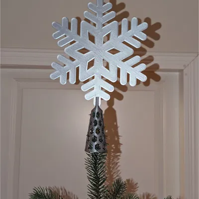 Đồ Trang Trí Đỉnh Cây Thông Hình Bông Tuyết