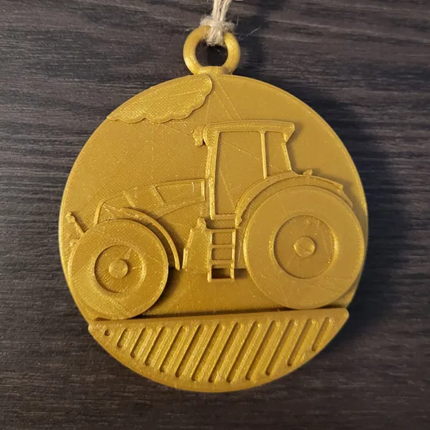 Móc treo cây thông Giáng Sinh hình máy cày Claas - Image 1