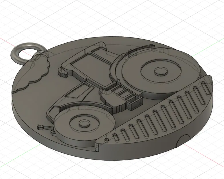 Móc treo cây thông Giáng Sinh hình máy cày Claas - Image 3
