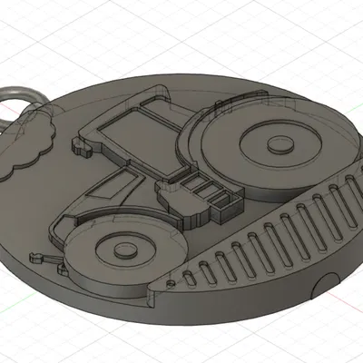 Móc treo cây thông Giáng Sinh hình máy cày Claas