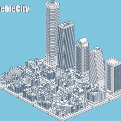 GreebleCity: Bộ 01 - Xây dựng thành phố tí hon
