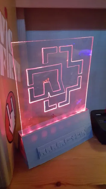 Biển hiệu đèn LED Rammstein bằng acrylic - Image 2