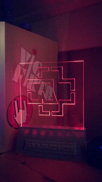 Biển hiệu đèn LED Rammstein bằng acrylic - Image 3