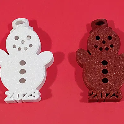 Hộp Quà & Quả Cầu Trang Trí Vỏ Sò Người Tuyết - Tùy Chọn Năm "2023" & Không Năm