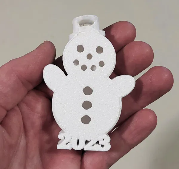 Hộp Quà & Quả Cầu Trang Trí Vỏ Sò Người Tuyết - Tùy Chọn Năm "2023" & Không Năm - Image 2