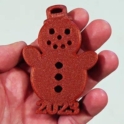 Hộp Quà & Quả Cầu Trang Trí Vỏ Sò Người Tuyết - Tùy Chọn Năm "2023" & Không Năm