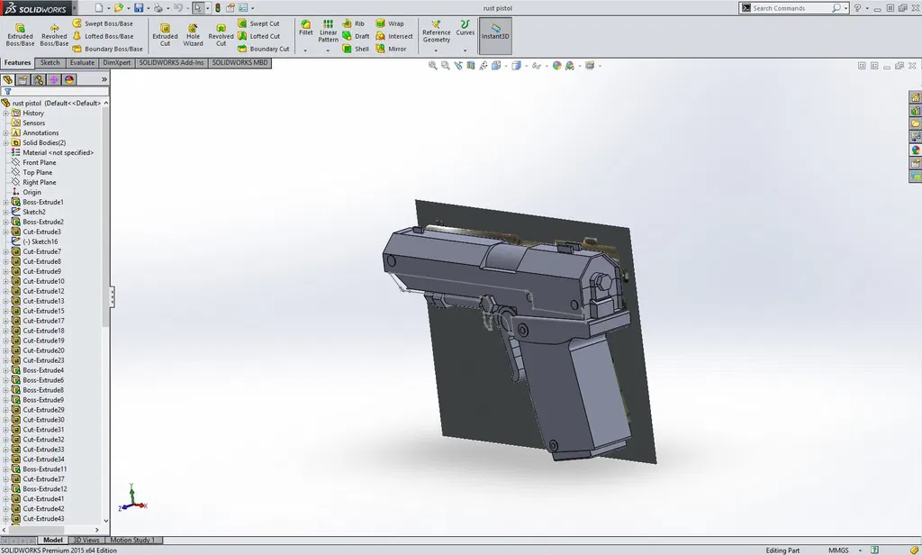 Súng lục bán tự động Rust (in 3D) - Image 14
