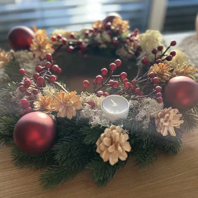 Đế Nến Trà Cho Vòng Nguyệt Quế Giáng Sinh