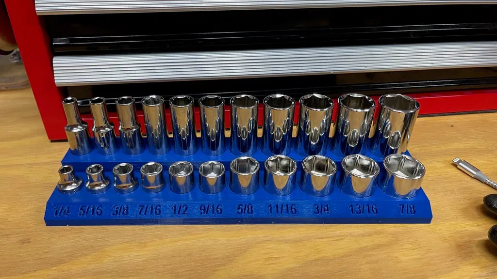 Giá đỡ tuýp hệ SAE 3/8" Drive (1/4, 5/16, 3/8, 7/16, 1/2, 9/16, 5/8, 11/16, 3/4, 13/16, 7/8") - Image 1