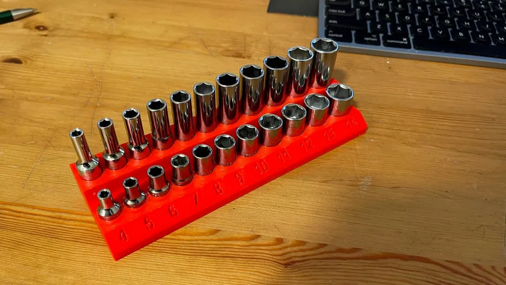 Giá đỡ bộ tuýp Metric 1/4" (4, 5, 6, 7, 8, 9, 10, 11, 12, 13, 14mm) - Image 1