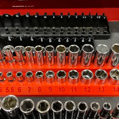 Giá đỡ bộ tuýp hệ Metric 1/4" (4, 4.5, 5, 5.5, 6, 7, 8, 9, 10, 11, 12, 13, 14mm)