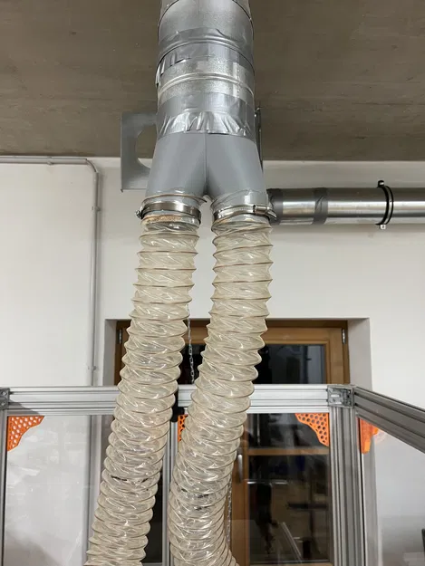 Ngã ba Y hút bụi: 140mm ra 2x80mm - Image 1