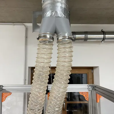 Ngã ba Y hút bụi: 140mm ra 2x80mm