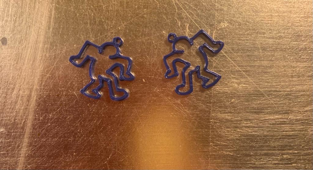 Bông Tai Kiểu Người Nhảy Keith Haring - Image 1