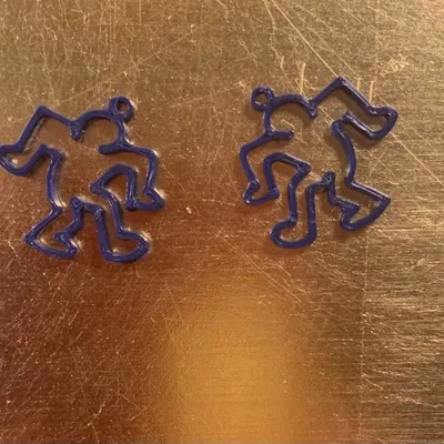 Bông Tai Kiểu Người Nhảy Keith Haring