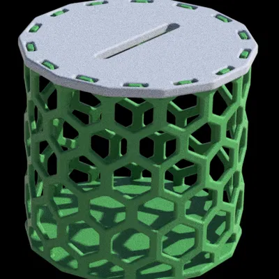 Heo đất lục giác 14 cạnh (tetradecagon) dạng cột, bài test độ khó máy in