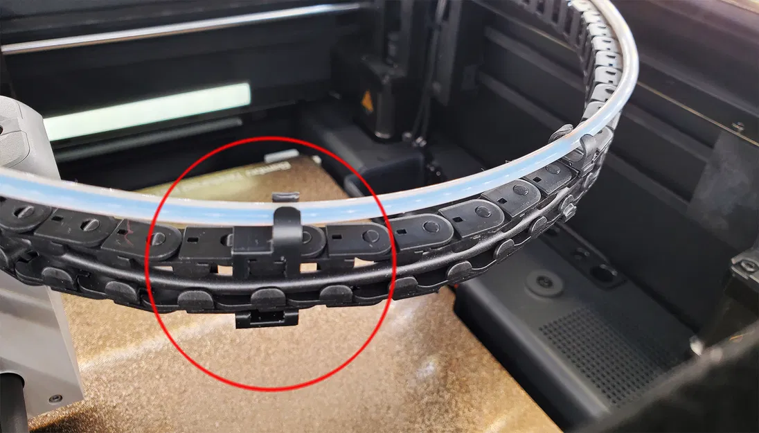 Kẹp Ống PTFE Cho Dây Xích Máy In Bambu Bằng ABS - Image 1